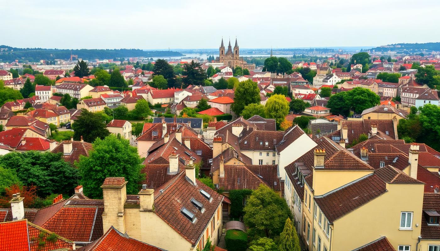 Vue sur Lyon et ses jardins